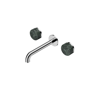 Serenity Wall Basin Set 185mm Spout With Verde Alpi Handle Chrome