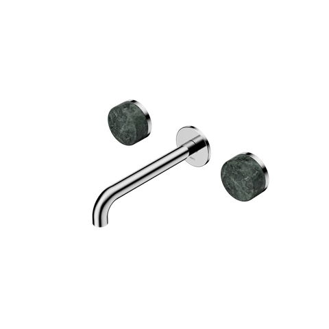 Serenity Wall Basin Set 185mm Spout With Verde Alpi Handle Chrome