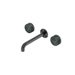 Serenity Wall Basin Set 185mm Spout With Verde Alpi Handle Gun Metal