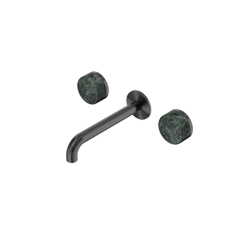 Serenity Wall Basin Set 185mm Spout With Verde Alpi Handle Gun Metal