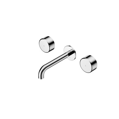 Serenity Wall Basin Set 185mm Spout With Metal Handle Chrome