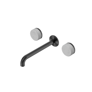Serenity Wall Basin Set 220mm Spout With Carrara Handle Gun Metal