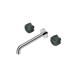 Serenity Wall Basin Set 220mm Spout With Verde Alpi Handle Chrome