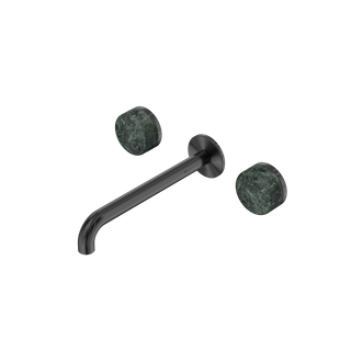 Serenity Wall Basin Set 220mm Spout With Verde Alpi Handle Gun Metal