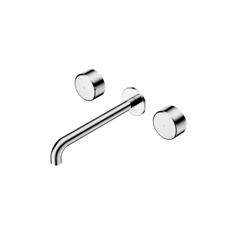Serenity Wall Basin Set 220mm Spout With Metal Handle Chrome