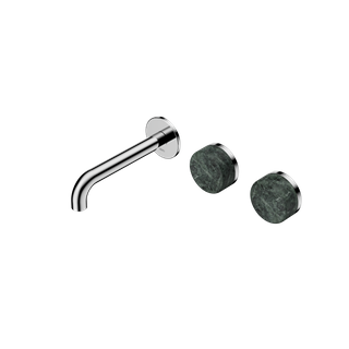 Serenity Wall Basin Set 160mm Offset Spout With Verde Alpi Handle Chrome