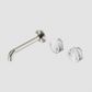 Serenity Wall Basin Set 185mm Offset Spout With Arabescato Corchia Handle Brushe