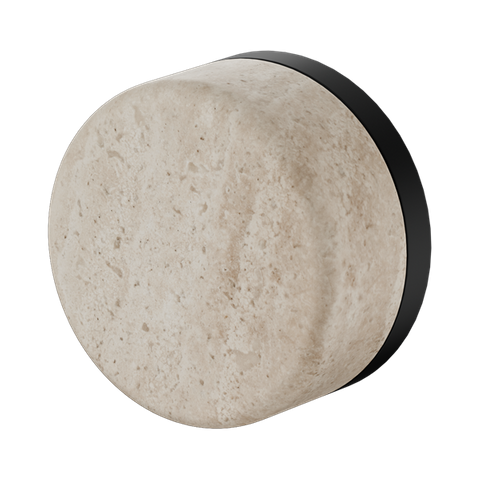 Serenity Progressive Shower Mixer With Rome Travertine Handle Matte Black