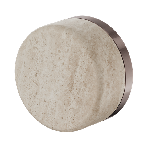 Serenity Progressive Shower Mixer With Rome Travertine Handle Brushed Bronze