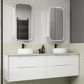 FLAUTO MATTE WHITE 1800MM DOUBLE BOWL WALL HUNG VANITY