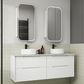 FLAUTO MATTE WHITE 1500MM SINGLE BOWL WALL HUNG VANITY