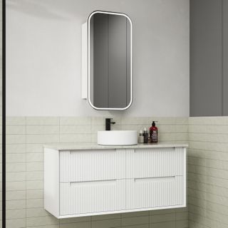 FLAUTO MATTE WHITE 1200MM WALL HUNG VANITY