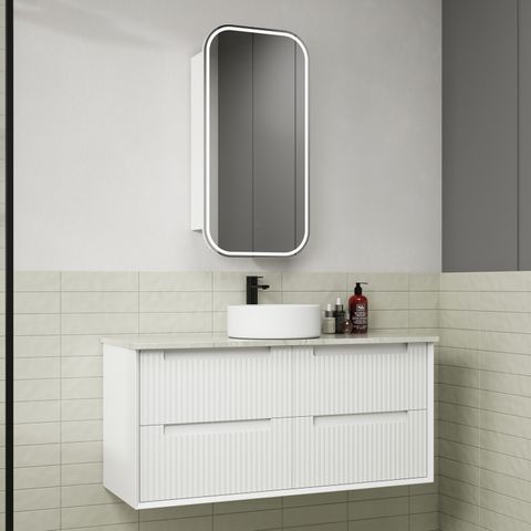 FLAUTO MATTE WHITE 1200MM WALL HUNG VANITY