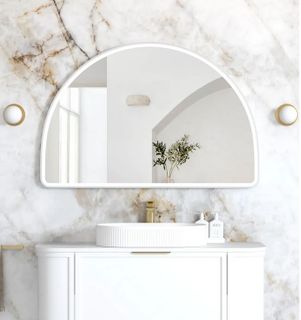 LED Moonlight Archie 800(H)x1200(W) White Metal Frame Mirror