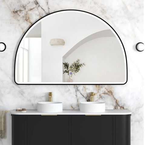 LED Moonlight Archie 1000(H)x1500(W) Black Metal Frame Mirror