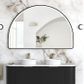 LED Moonlight Archie 1000(H)x1500(W) Black Metal Frame Mirror