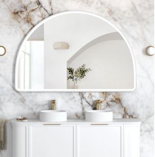 LED Moonlight Archie 1000(H)x1500(W) White Metal Frame Mirror