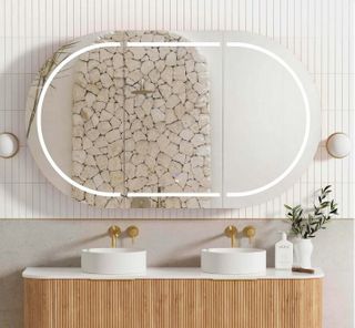 LED Bondi 1500(W)x900(H) Natural Oak Shaving Cabinet - Premium Edition