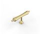 Heirloom - 80mm Brushed Brass Handle (Premium Solid Brass Construction)