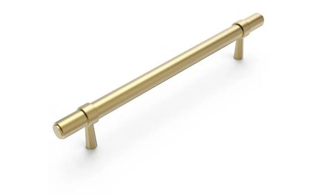 Astor - 210mm Brushed Brass Handle (Premium Solid Brass Construction)