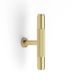Soho - 80mm Brushed Brass Handle (Premium Solid Brass Construction)