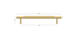 Nord - 200mm Brushed Brass Handle (Premium Solid Brass Construction)