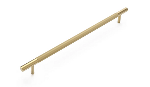 Nord - 380mm Brushed Brass Handle (Premium Solid Brass Construction)