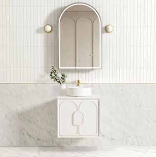 Laguna Mark II 600mm Matte White Wall Hung Vanity