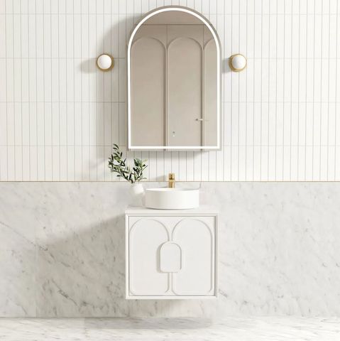 Laguna Mark II 600mm Matte White Wall Hung Vanity