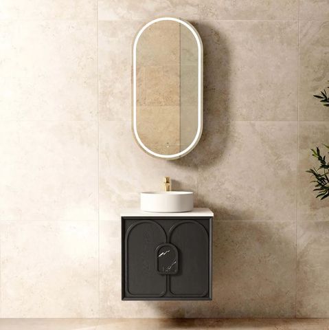 Laguna Mark II 600mm Black Oak Wall Hung Vanity