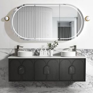 Laguna Mark II 1800mm Black Oak Wall Hung Vanity