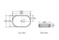 Kensington Oval 560x350x120 Matte Black & Matte White Carrara Basin