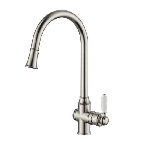 Bordeaux Brushed Nickel Pull Out Kitchen Mixer