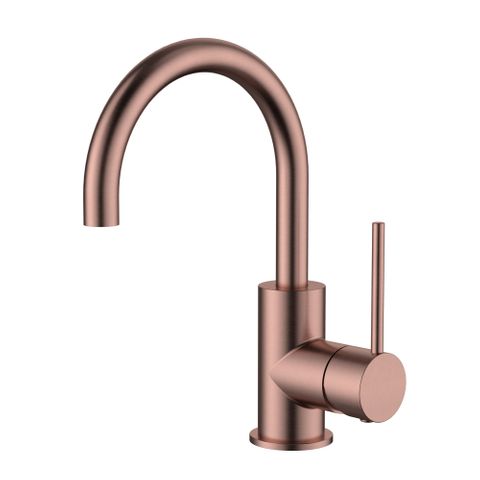 Star Mini Champagne 35mm Gooseneck Basin Mixer