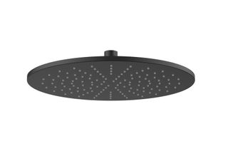 Round Brass Shower Head 300mm Electroplated Matte Black