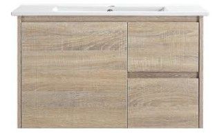 ROYCE 750MM WALL HUNG VANITY NATURAL TIMBER RHD