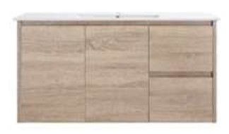 ROYCE 900MM WALL HUNG VANITY NATURAL TIMBER RHD