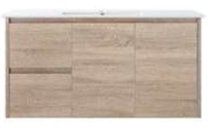 ROYCE 900MM WALL HUNG VANITY NATURAL TIMBER LHD