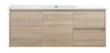 ROYCE 1200MM WALL HUNG VANITY NATURAL TIMBER RHD