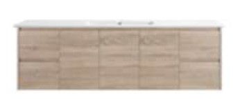 ROYCE 1500MM WALL HUNG VANITY NATURAL TIMBER