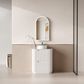 Curva Matte White 750 Floor Mount Vanity