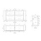 Curva Matte White 1800 Floor Mount Vanity