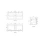 Lovina 1200 Tier Wall Hung Vanity Cab Only