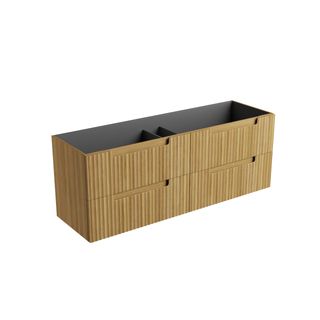 Lovina 1500 Double Bowl Tier Wall Hung Vanity Cab Only