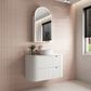 Curva Matte 900mm White Wall Vanity Cab Only