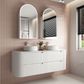 Curva Matte 1800mm White Wall Vanity Cab Only