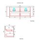 Curva Matte 1800mm White Wall Vanity Cab Only