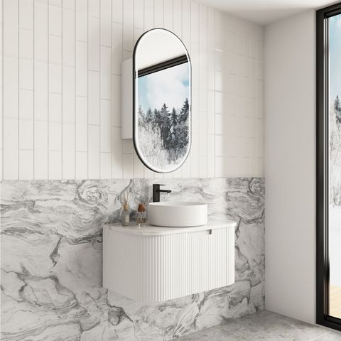 Savio 750mm Wall Hung Vanity Cabinet Only