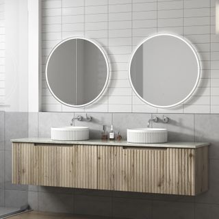 Calder 1800mm Double Wall Hung Vanity Cabinet Only