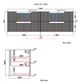 Verona Wall Hung Mark II Vanity Cab Only 1800mm Double